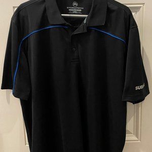 MEN'S SUBARU DRY FIT BLACK POLO